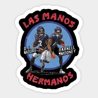 D.J. Moore & Darnell Mooney Chicago Las Manos Hermanos Sticker